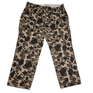 Duck Bay Men Brown Duck Hunter Camo Cotton Duck Canvas Pants XL Gorpcore Hunting